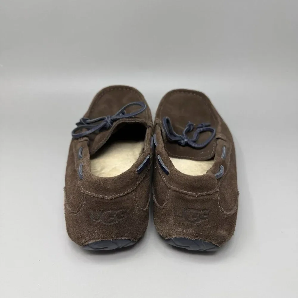 Ugg Australian Chester Brown Suede Men's Size 9 Moccasins Slippers 1005350
